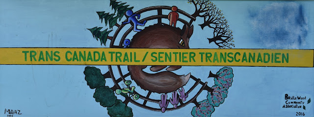 Trans Canada Trail mural and logo