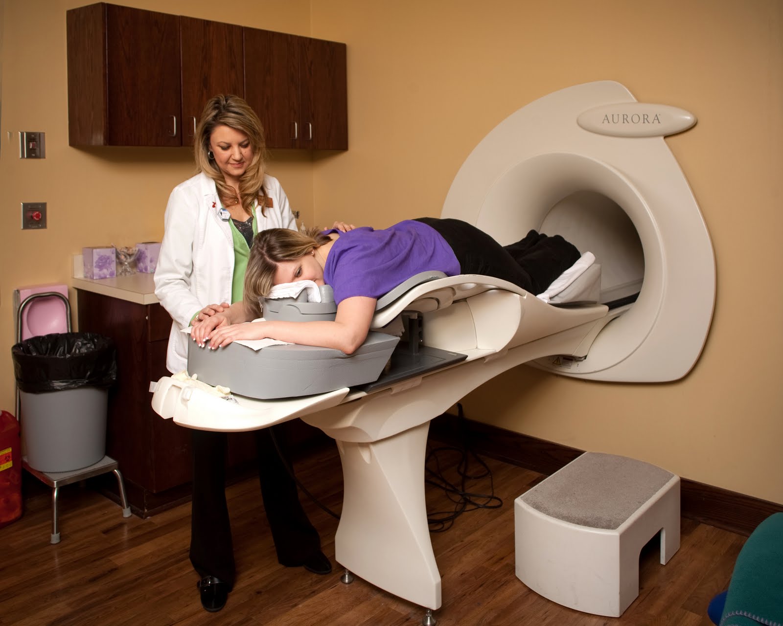 Here is what an MRI tube looks like for a breast scan: