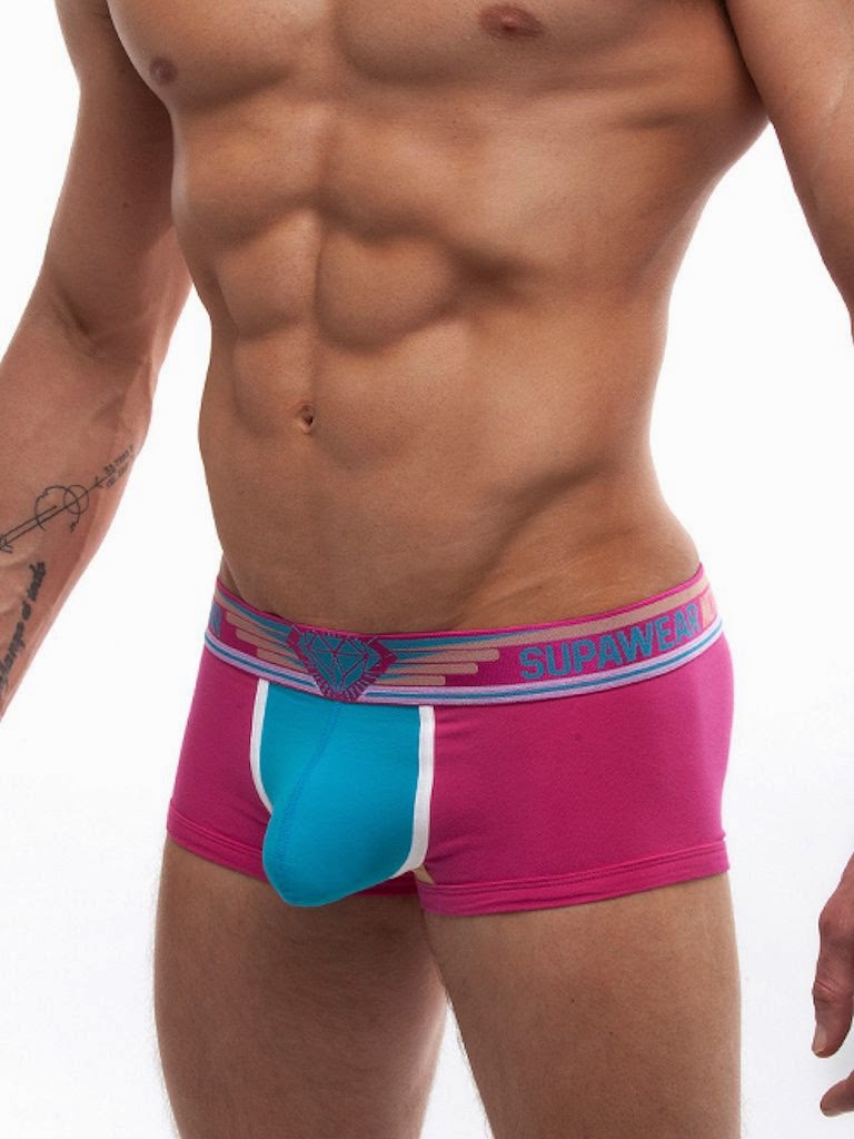 Supawear Diamond Dash Trunk Underwear Pink Cool4Guys