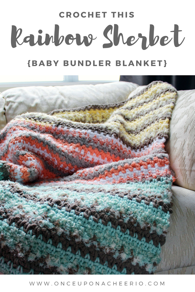 Rainbow Sherbet Baby Bundler Blanket