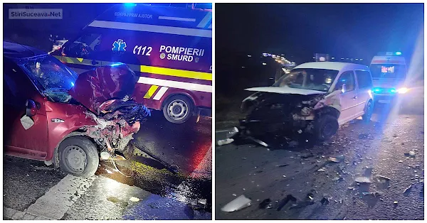 Două persoane rănite într-un accident rutier, la Salcea