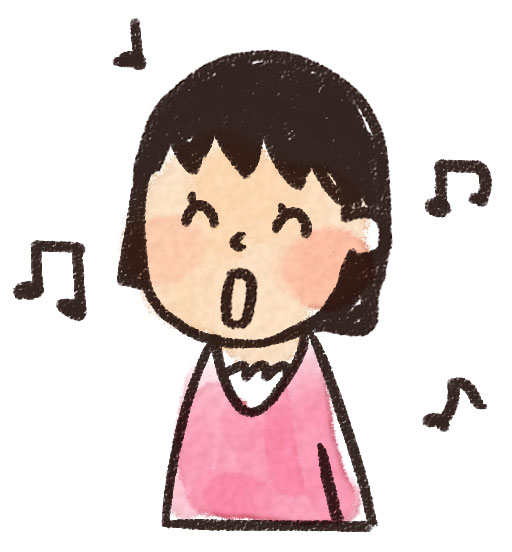 歌っ てる 女の子 イラスト 無料イラスト素材 かわいいフリー素材 素材のプ