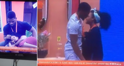 #BBNaija: Tobi Gets Curved Again By Cee-C In Another Attempt To Kiss Her.