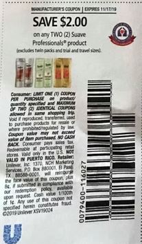  $2.00/2 Suave Hair Care Coupon