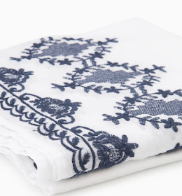 Mango Floral Embroidery Scarf