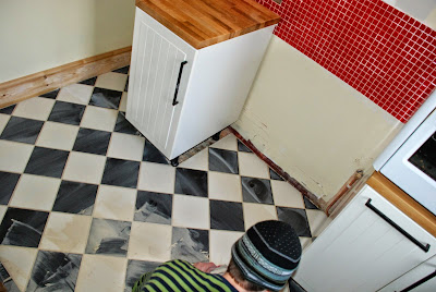 Grouting the Floor Tiles