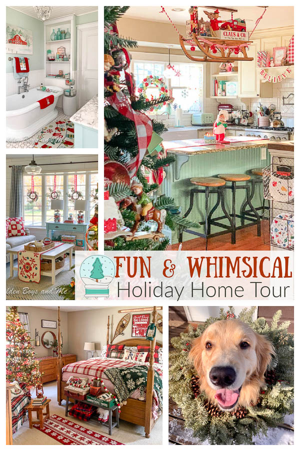 Whimsical holiday home tour - www.goldenboysandme.com