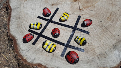 Ladybugs and Bumble-bees make a fun backyard game.