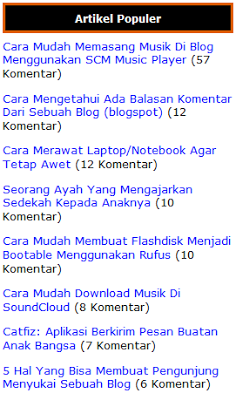 widget artikel populer