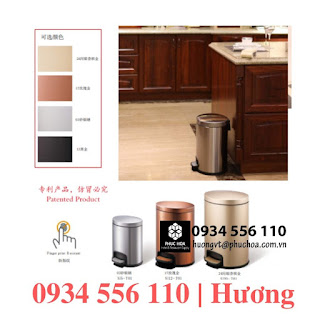 Thùng rác đạp chân inox