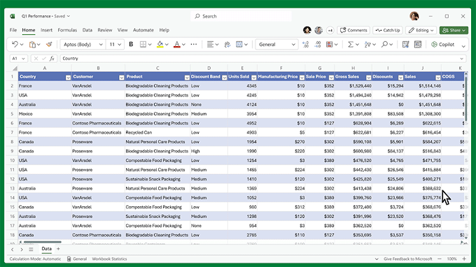 Microsoft 365 Copilot in Excel (ChatGPT)