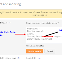 Add Google Sitemap to your Blogger Blog