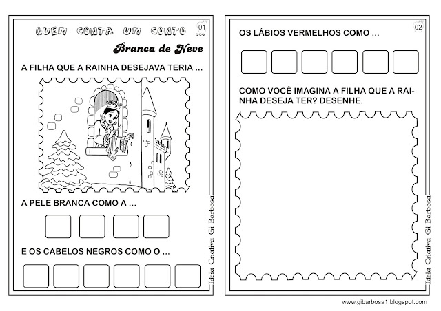 Caderno de Atividades Branca de Neve  Projeto Contos de Fada