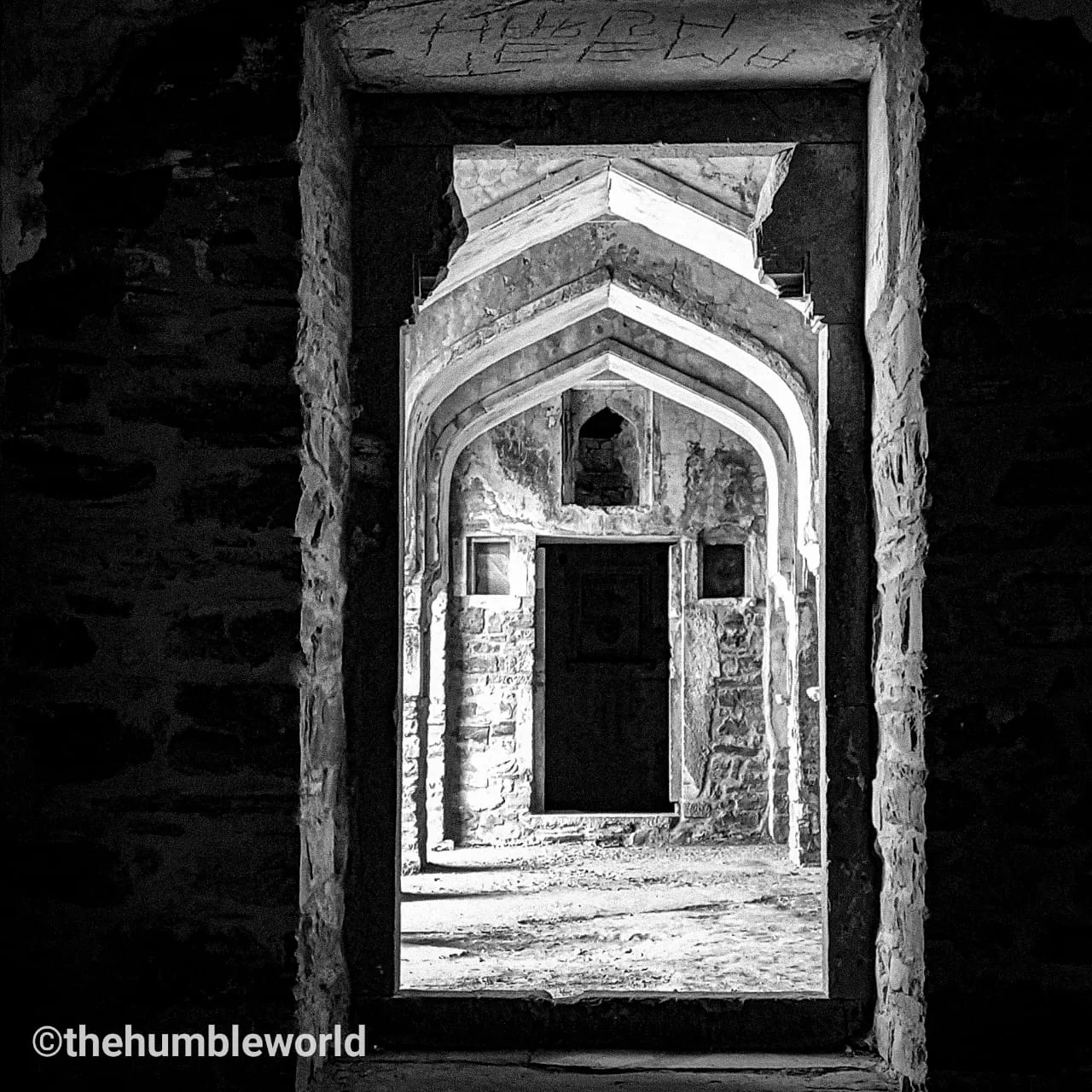 Door Archway Symmetry inside Bhangarh Fort