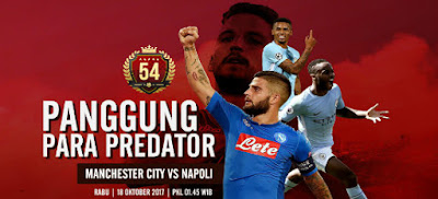 Prediksi Bola Jitu Manchester City vs Napoli 18 Oktober 2017