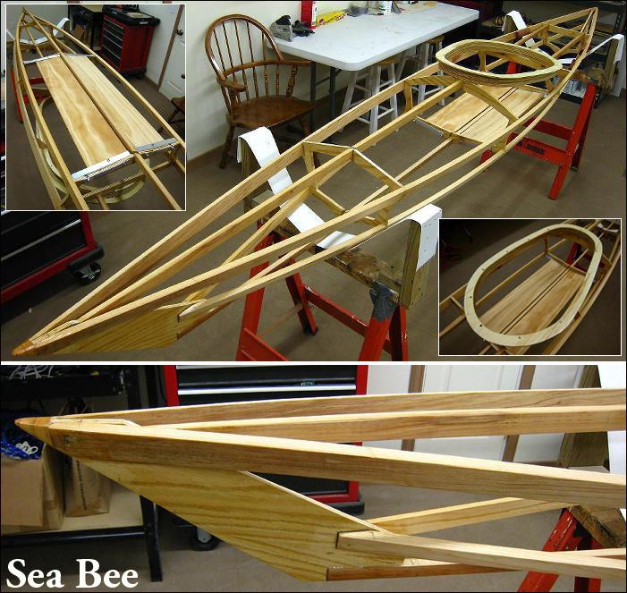 ... then covered this frame with vinyl to get a finished kayak like this