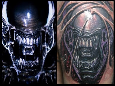 While I commend the person for getting an Alien tattoo, I'm perplexed as to 