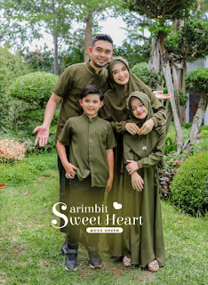 Koleksi Sarimbit Terbaru Sweet Heart by ANB Fashion Baju Muslim Seragam Keluarga Edisi Lebaran Hari Raya Idul Fitri 2023