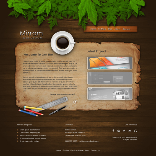 Designing A Creative Portfolio Web In Photoshop