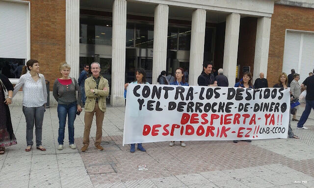 El PSE apoya las protestas iniciadas hace tres meses por los despidos en el hospital de Cruces