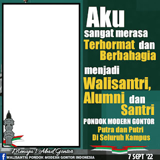 Background Twibbon atau Bingkai Foto Bangga Menjadi Alumni, Wali Dan Santri Gontor Tahun 2022