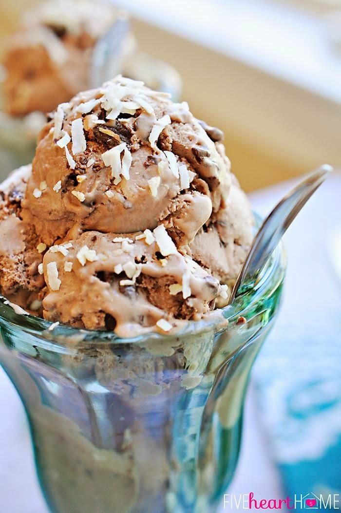 Double Chocolate Coconut Ice Cream recipe from Five Heart Home