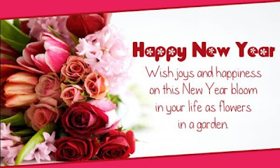 Colorful And Bright New Year Greetings, Free Flowers eCards,