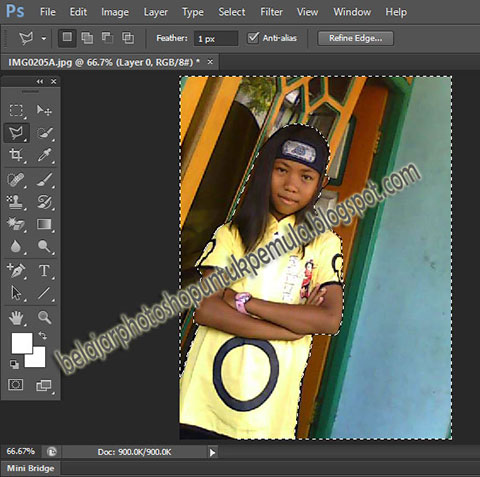 cara edit background dengan photoshop, belajar photoshop, tutorial photoshop, untuk pemula