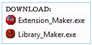 http://download1590.mediafire.com/s671riywyxcg/rumpv3h7uxdsaxi/Extension+Maker+and+Library+Maker+for+Game+Maker+7+and+later.zip