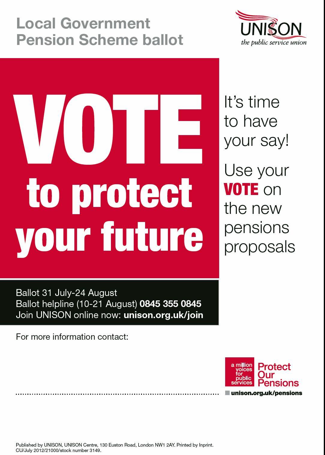 John's Labour blog: LGPS 2014 ballot - Vote YES to protect your future