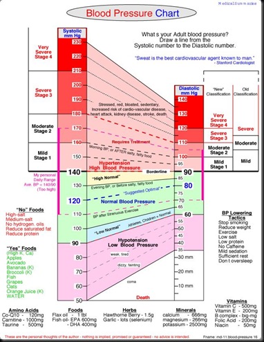 blood pressure chart & log. how to chart blood pressure.