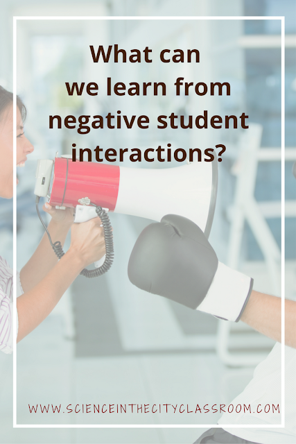 Reflection and suggestions on our role in negative student interactioins