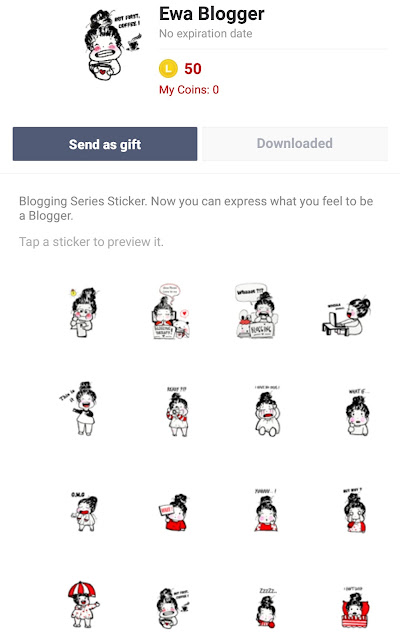 Line Sticker Ewa Blogger