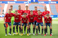 Club Atlético OSASUNA. Temporada 2020-21. Juan Pérez, Enric Gallego, Torró, David García, Unai García. Oier, Kike Barja, Manu Sánchez, Nacho Vidal, Roberto Torres, Íñigo Pérez. CLUB ATLÉTICO OSASUNA 0 REAL SOCIEDAD DE FÚTBOL 1 (Isak). 22/05/2021. Campeonato de Liga de 1ª División, jornada 38. Pamplona, Navarra, estadio El Sadar.