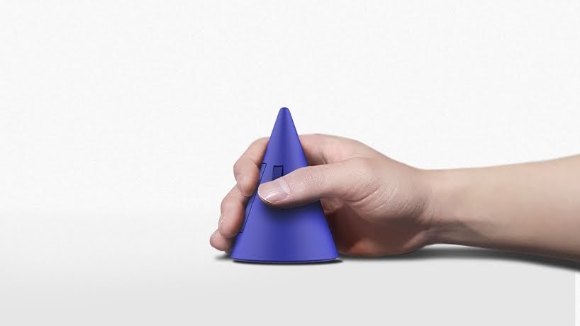 'CONE' es un ratón vertical diseñado con una forma básica