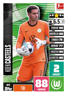 Topps Match Attax Bundesliga 2020-2021 VfL Wolfsburg Set