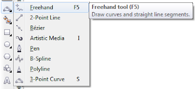 Toolbox CorelDraw - Freehand Tool