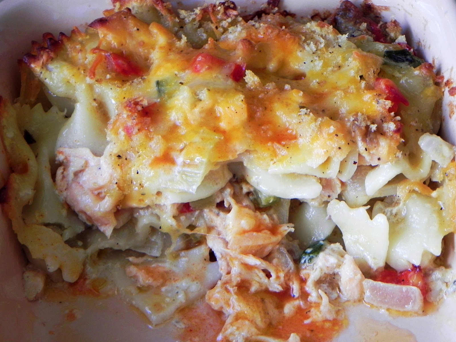 beyond foods: SALMON PASTA CASSEROLE