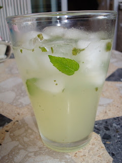 limonada menta jengibre almíbar