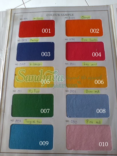  Katalog  Warna  Kain Kaos Katun Cotton  Carded Combed  