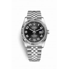 Réplique Rolex Datejust 36mm Acier Noir Cadran Jubilee Bracelet 116234