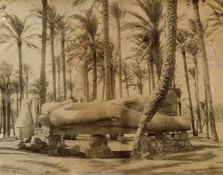 Statue de Ramsès II Memphis, circa 1875