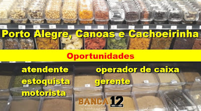 Banca 12 abre vagas para Caixa, Estoque , Motorista e outros em Porto Alegre e região metropolitana