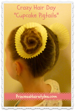 Poop Emoji Hairstyle for Crazy Hair Day - Girl Loves Glam