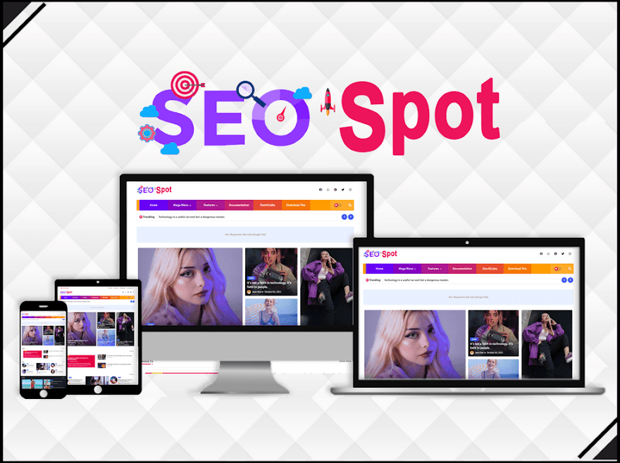 SEO Spot - Responsive Blog & Magazine Blogger Template - Blogger Template 2023
