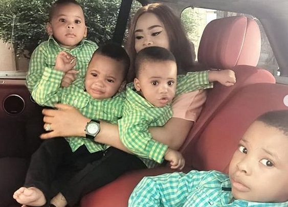Adorable new photos of FFK sons and wife, Precious