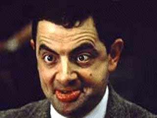 Mr Bean puckering up