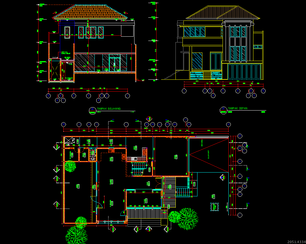 Gambar Desain Rumah  Dengan Autocad  Griya Rumah 