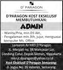 Iklan Baris Lowongan Kerja Suara Merdeka 06 Agustus 2016 Bagian 2 Iklankecik Web Id