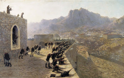 Лев Лагарио.Отбитие штурма крепости Баязет 8 июня 1877 года. 1891